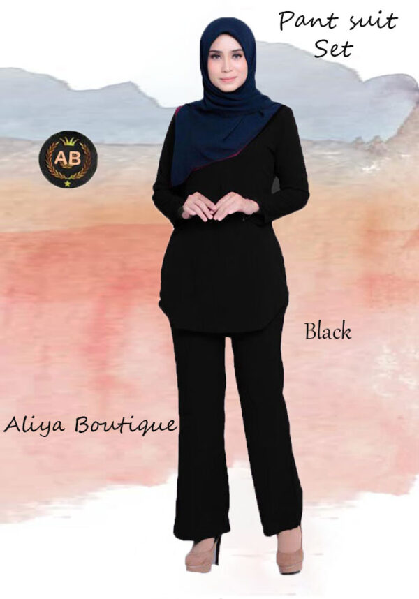 Elegant Pint Suit Set for Muslimah – Trendy, Modest & Stylish