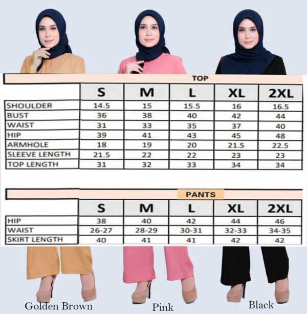 Elegant Pint Suit Set for Muslimah – Trendy, Modest & Stylish